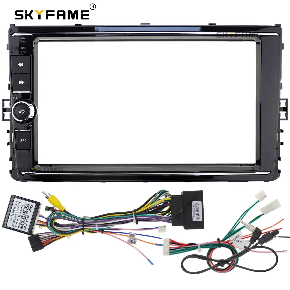 SKYFAME Car Frame Fascia Adapter Canbus Box Android Fitting Panel Kit For Volkswagen Universal Phideon Atlas Golf Lavida Magotan