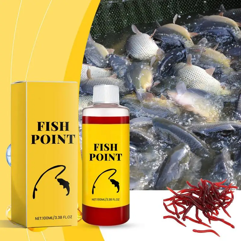 Fishing Bait Additive Liquid Powerful Fish Attractant Liquid 100ml Scent Fish Attraction Bait Red Worm Attractant Enhancer Smell