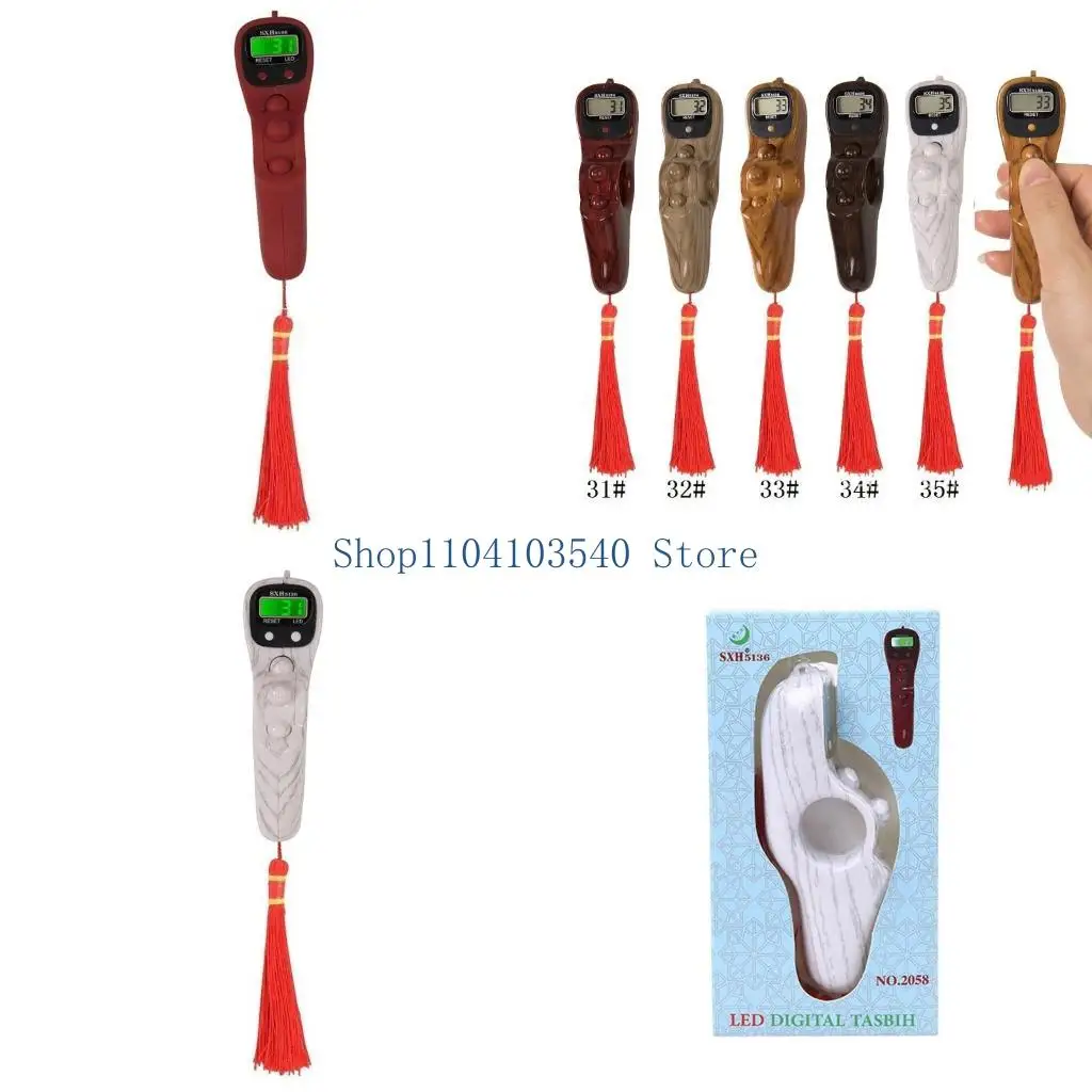 02DC Hand Tally Counter Count Clicker Finger Digital Counter  with Backlight Finger
