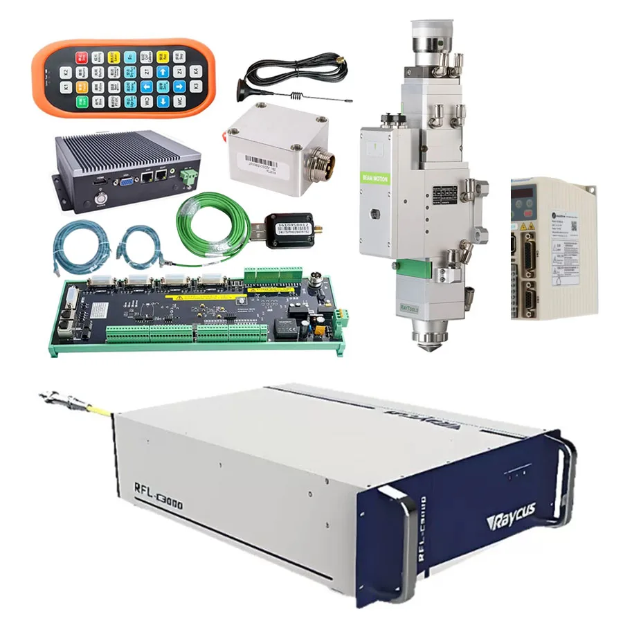 Raytools XC3000 Plus laser cutting system BM110 laser cutting head automatic 3.3KW CW RFL-C020 C025 C3000S-CE fiber laser source