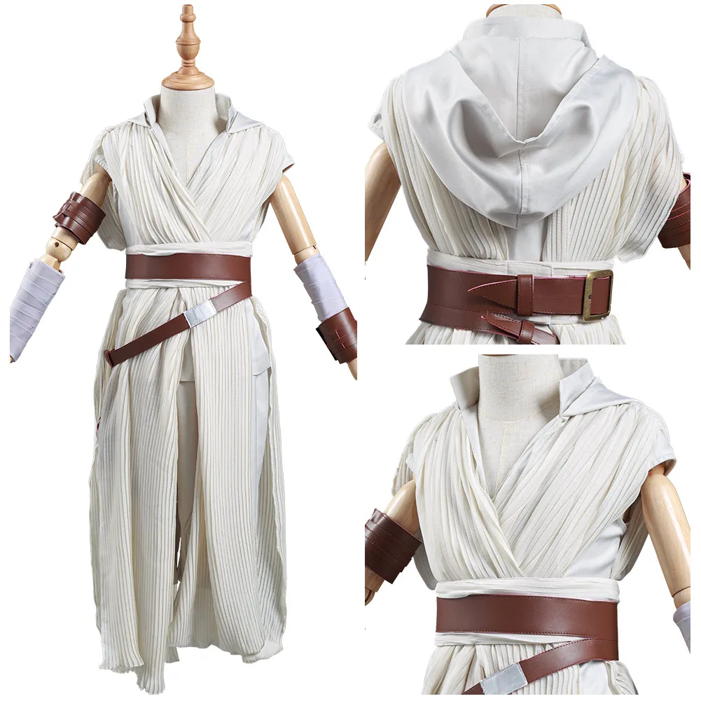 Rey Cosplay Costume Kids Children Outfits Halloween Carnival Roleplay Suit