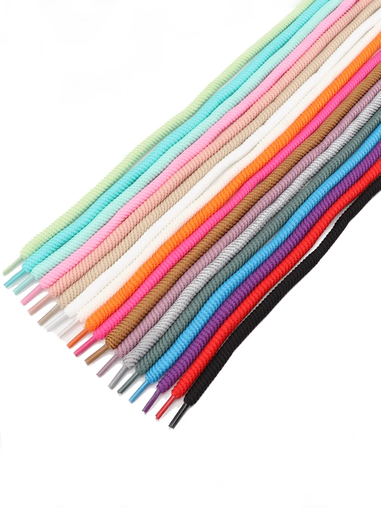 New 10mm Thick Round Shoelaces for Sneakers Running Sports Shoe Laces 100/120/140/160CM Shoelaces for Shoes Accessories 1 Pair