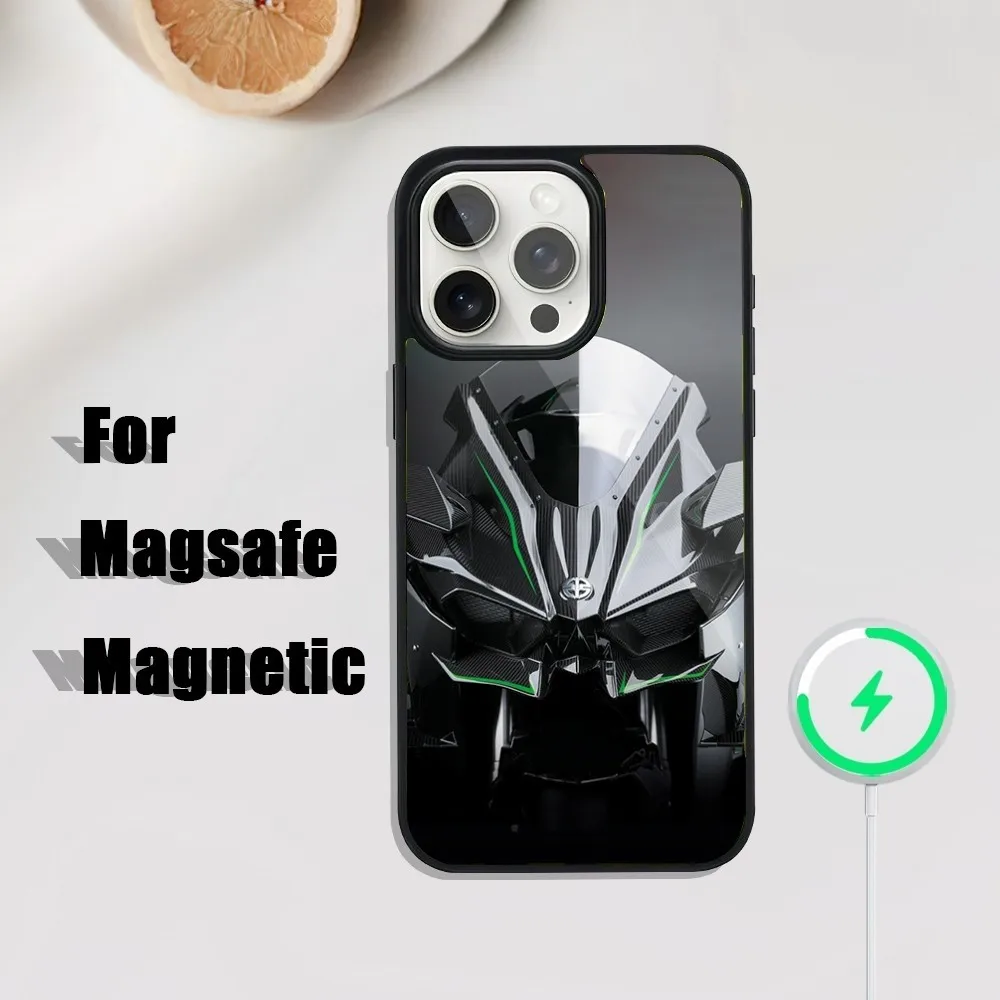 Cool Motorcycle H2R K-Kawasakies-S Phone Case For iPhone 16,15,14,13,12,11,Plus,Pro,Max Mini Magsafe Magnetic Wireless Charging