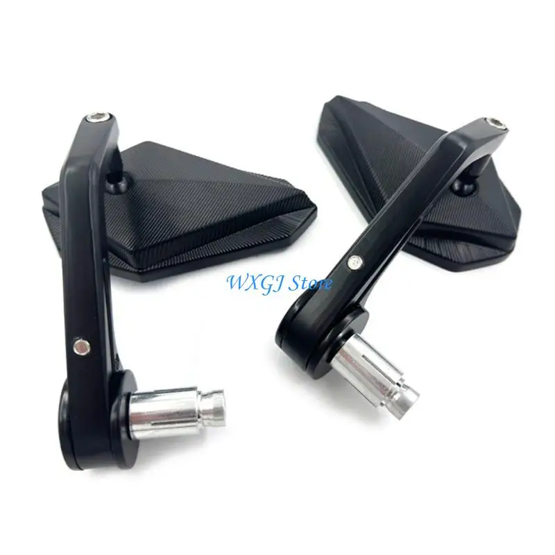 

37JE 2x Motorbike Rearview Side Glass Handlebar Mounted Anti Rear View Glass