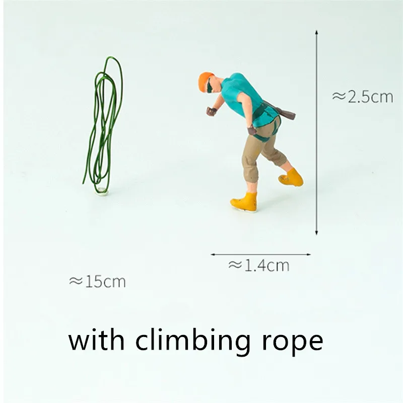 Miniaturpuppe im Maßstab 1:64, Klettern und Bergsteigen, Extremsportmodell, DIY-Figur, Szene, Zubehör, Ausstellungssammlung
