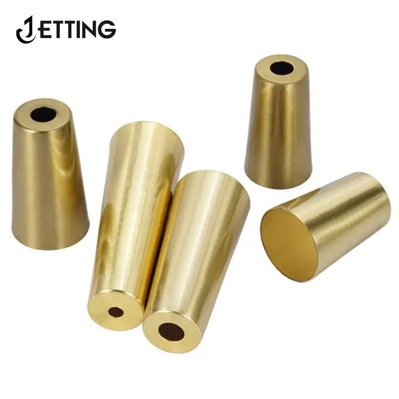 1Pc Furniture Leg Tip Cap Gold Brass Copper Cabinet Leg Cover Chair Feet Protector Sofa Leg Tube Metal Cup Furniture Fittings