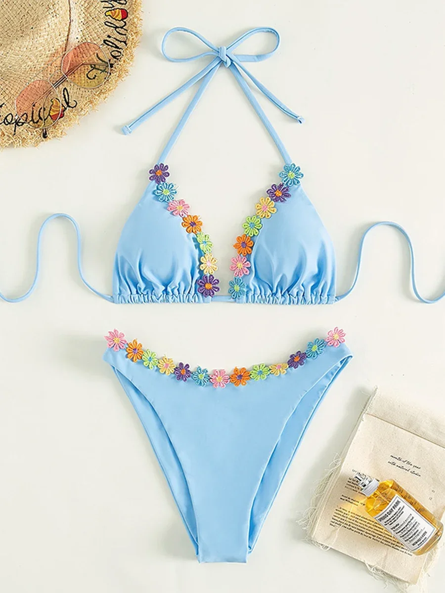

Micro Bikini Push Up Women Swimsuits 2025 Sexy Female Swimwear Brazilian Bikini Set Thong Biquini Swim Suits Floral Beachwear