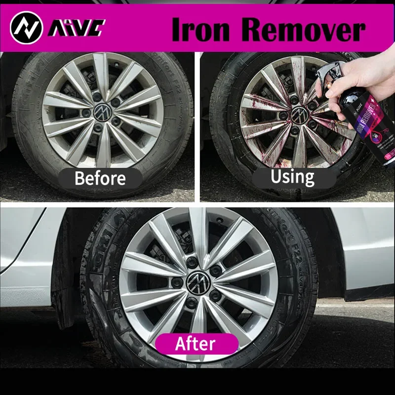 Car Iron Remover Kit Wheel Rims Cleaner Spray Paint Care Muti-purpose Anti Rust Metal Oxide Removal Exhaust Pipe Derusting Tool