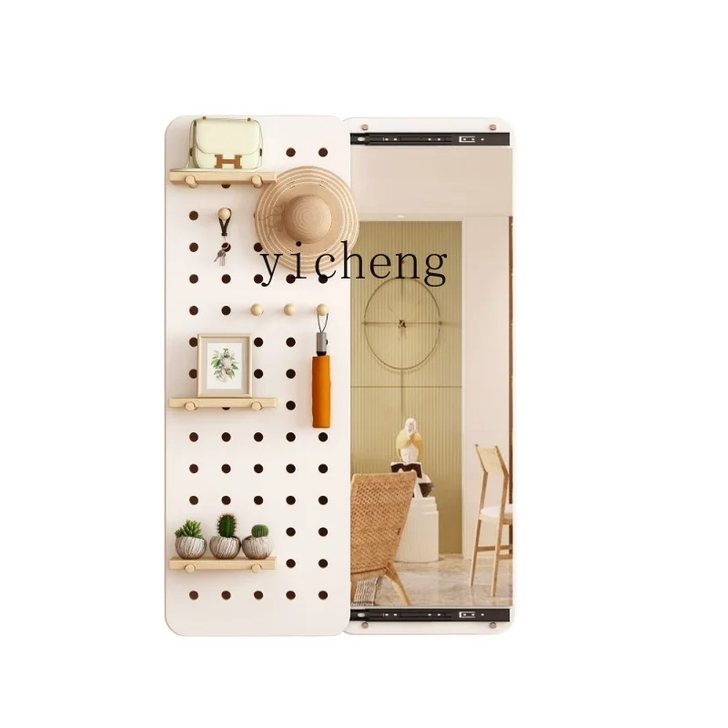 

ZC Invisible Hallway Dressing Mirror Push Pull Close Hidden Full Body Mirror Wire-Wrap Board Full-Length Mirror