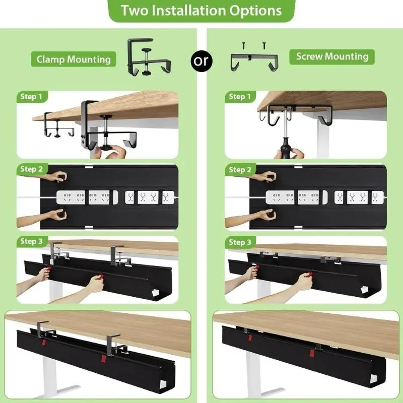 Premium ABS And Metal Cable Management Tray Holder For Securely Storing And Organizing Thick Cables Prevents Tangling