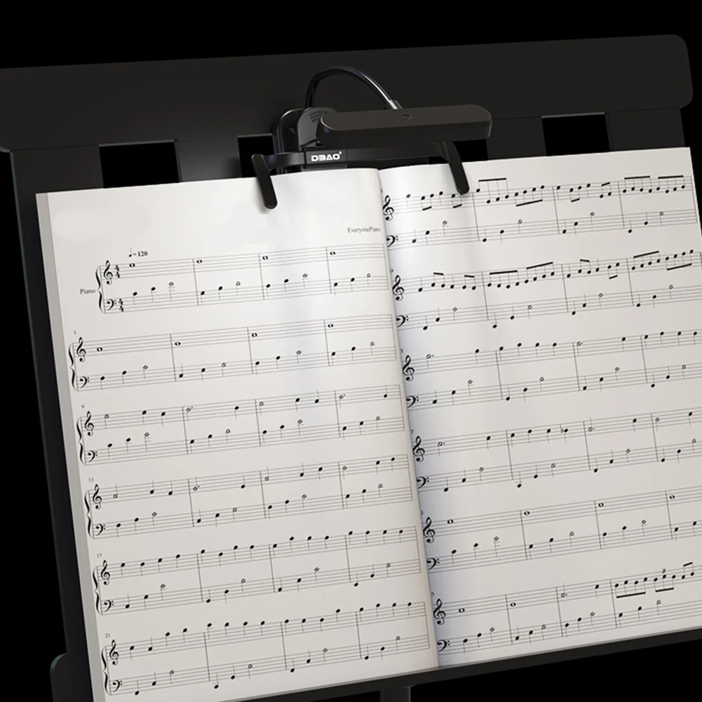حامل الموسيقى ضوء قابل للتعديل كليب على البيانو ضوء التحكم باللمس ورقة موسيقى البيانو ضوء حامل البيانو مصباح لممارسة البيانو