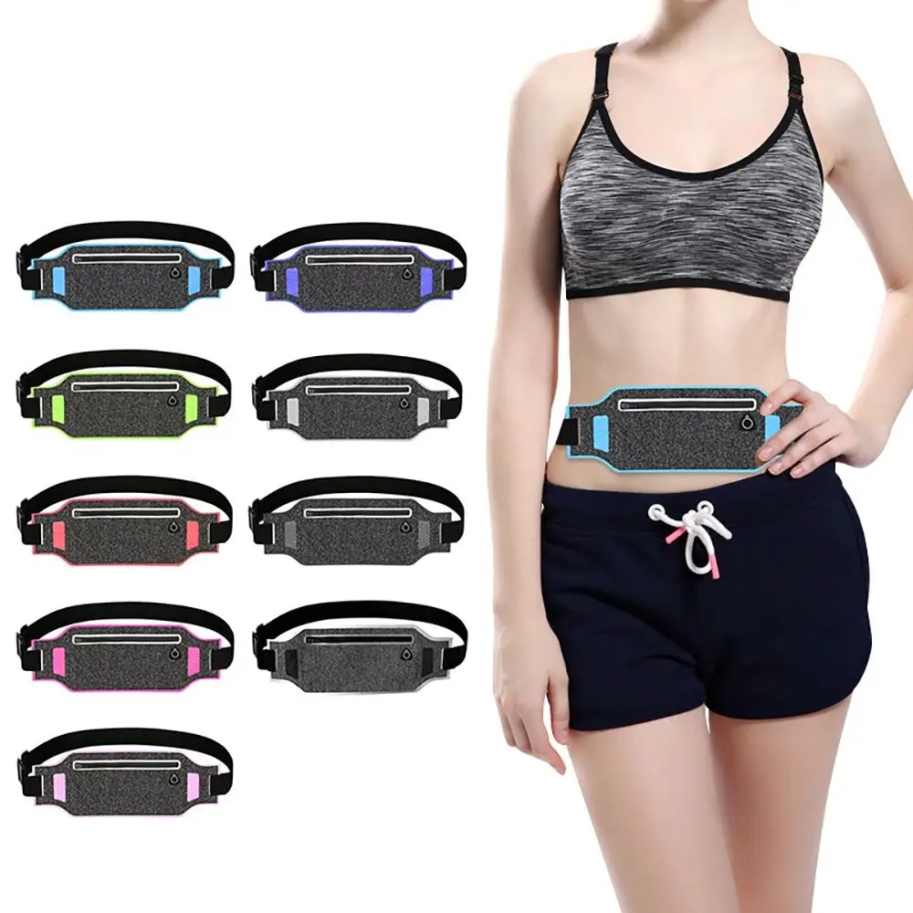 

Reflective Tape Running Waist Bag Practical Lightsome Durable Fanny Pack Lycra Marathon Jogging Bag Women