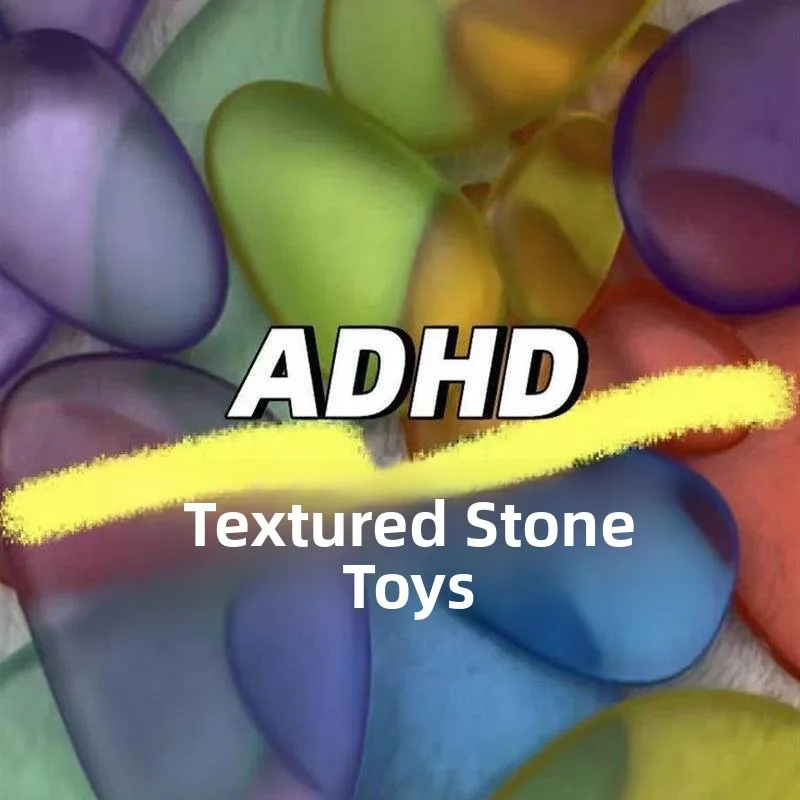 ADHD Toy Textured Stone Dopamine Sensory Stone Attention Training Stress Relief Adult Creative Prank Toy Smooth Pebble