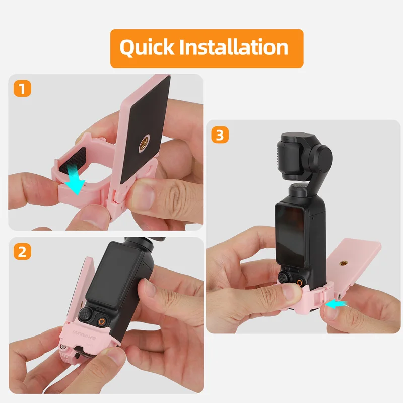 Magnetische Halterung für Osmo Pocket 3, zerlegungsfreie magnetische Halterung, 1/4 Kaltschuhwinkel, verstellbarer Desktop-Basis-Erweiterungsadapter
