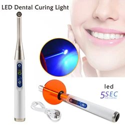 Dental Cordless LED Curing Light 3 Modes 1 Second Cure Light Lamp Metal Head