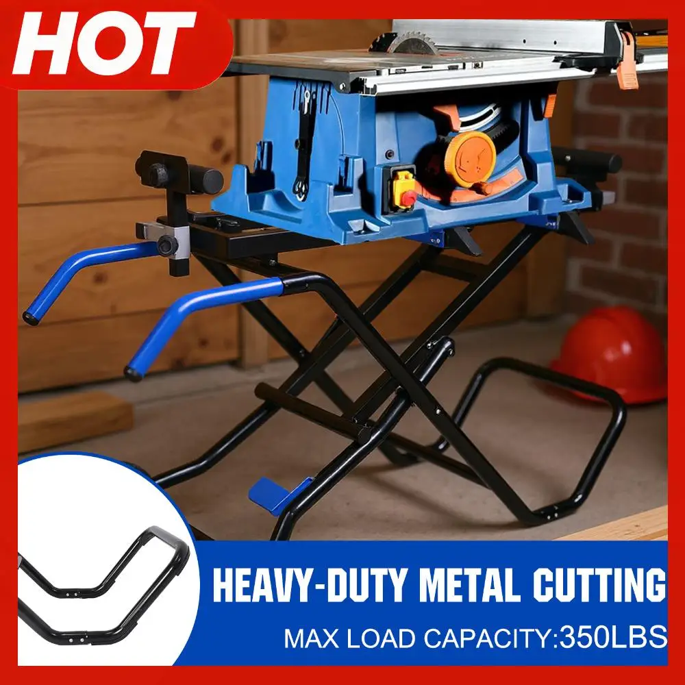 

Портативная подставка для настольной пилы, сверхпрочная стальная рама, складная конструкция, универсальная для большинства марок настольных пил