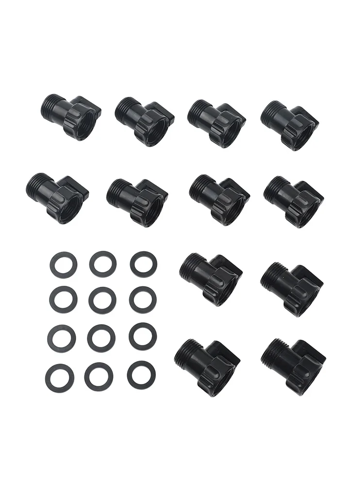 12 Pieces 3/4 Inch Plastic Shut Off Valves for Garden Hose Water Management in Outdoor Irrigation and Sprinkler Systems