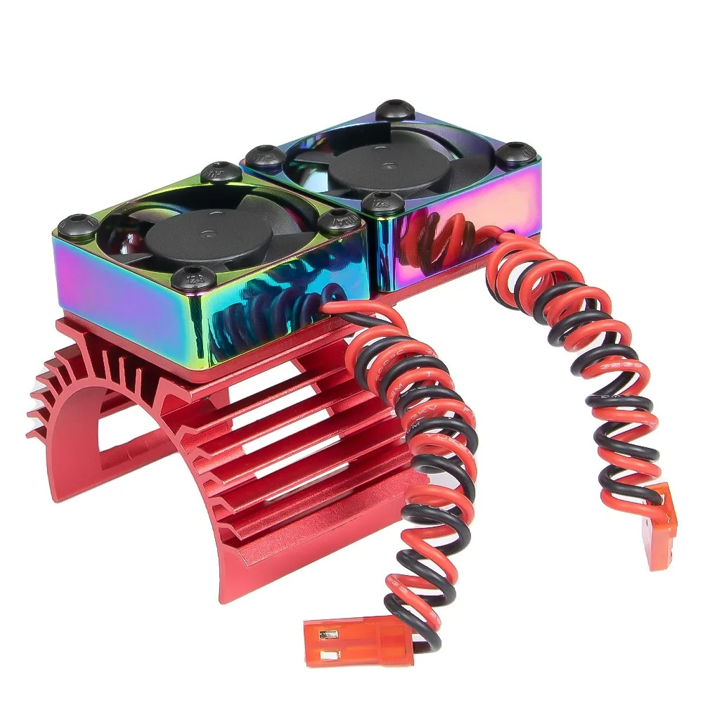 Motor Dual Cooling Fans Heatsink 380 540 550 3650  Radiator 36Mm RC Car Ship Part