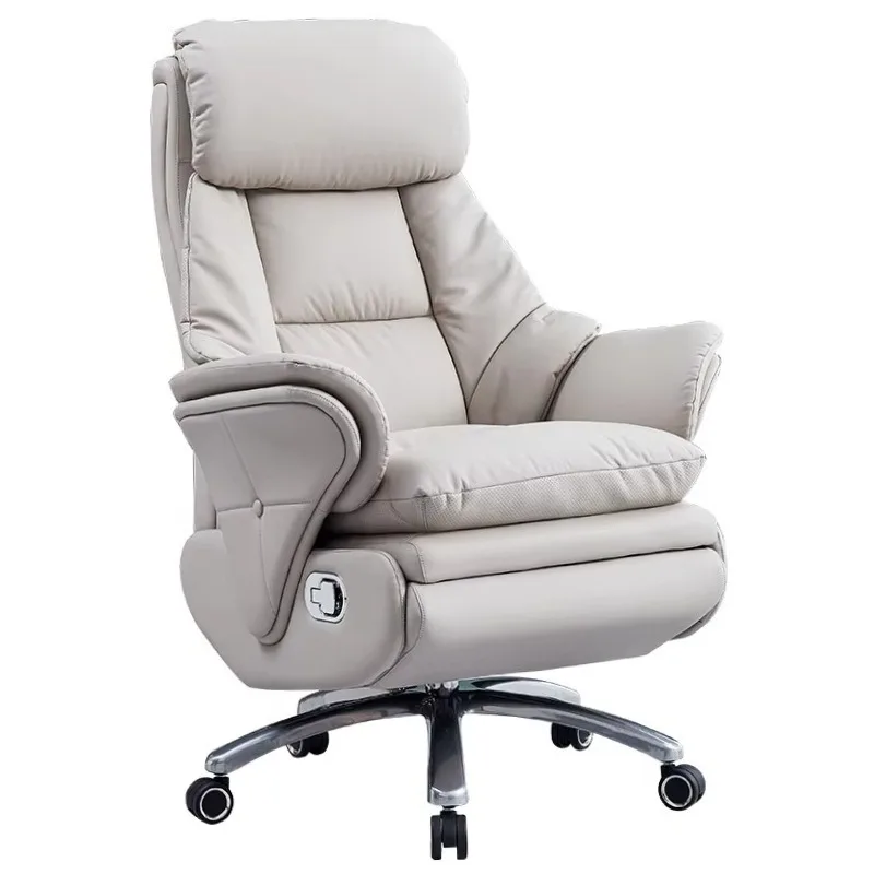 

Ergonomic All-in-one Design Office Chair Smart Electric With 8 Point Air-bag Massage High Back Genuine Leather Boss Chair