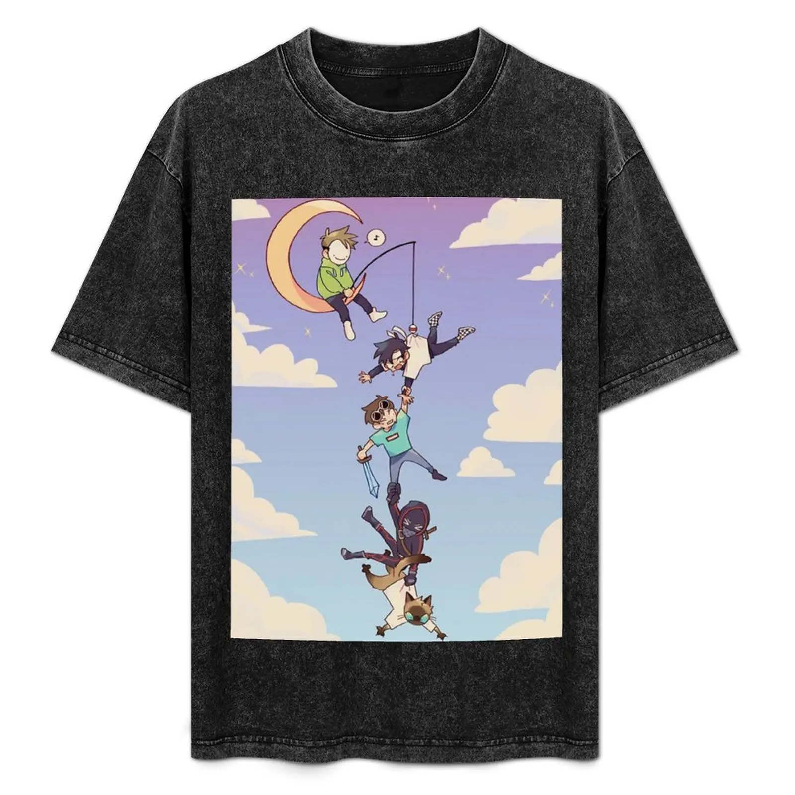 

Technoblade Friends T-Shirt Basic Crew Neck Short Sleeve Top