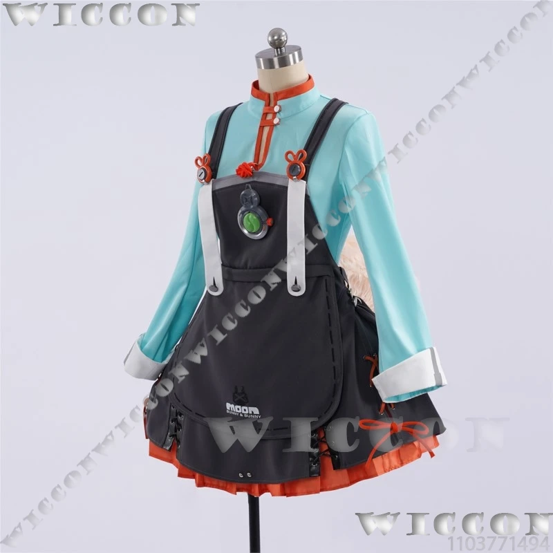Zhao Zzz Game Zenless Zone Zero Cosplay لطيف Kawaii أرنب فتاة فستان أزرق طويل شعر مستعار آذان ذيل الدعامة ملابس امرأة حفلة الهالوين #2