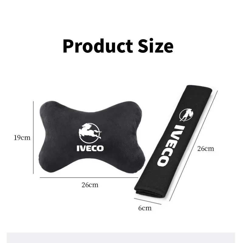 وسادة رقبة ناعمة ملحقات السيارات لـ Iveco Daily IV V VI Van EcoDaily مع مسند للرأس ودعم الرقبة وحزام الأمان وإكسسوارات الكتف