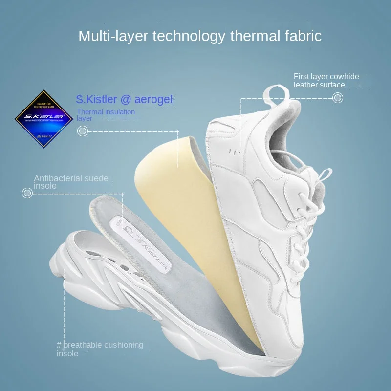 Кроссовки Youpin SUPIELD Aerogel теплые низкие повседневные для мужчин и женщин, Нескользящие флисовые, на толстой подошве, сопротивление холоду