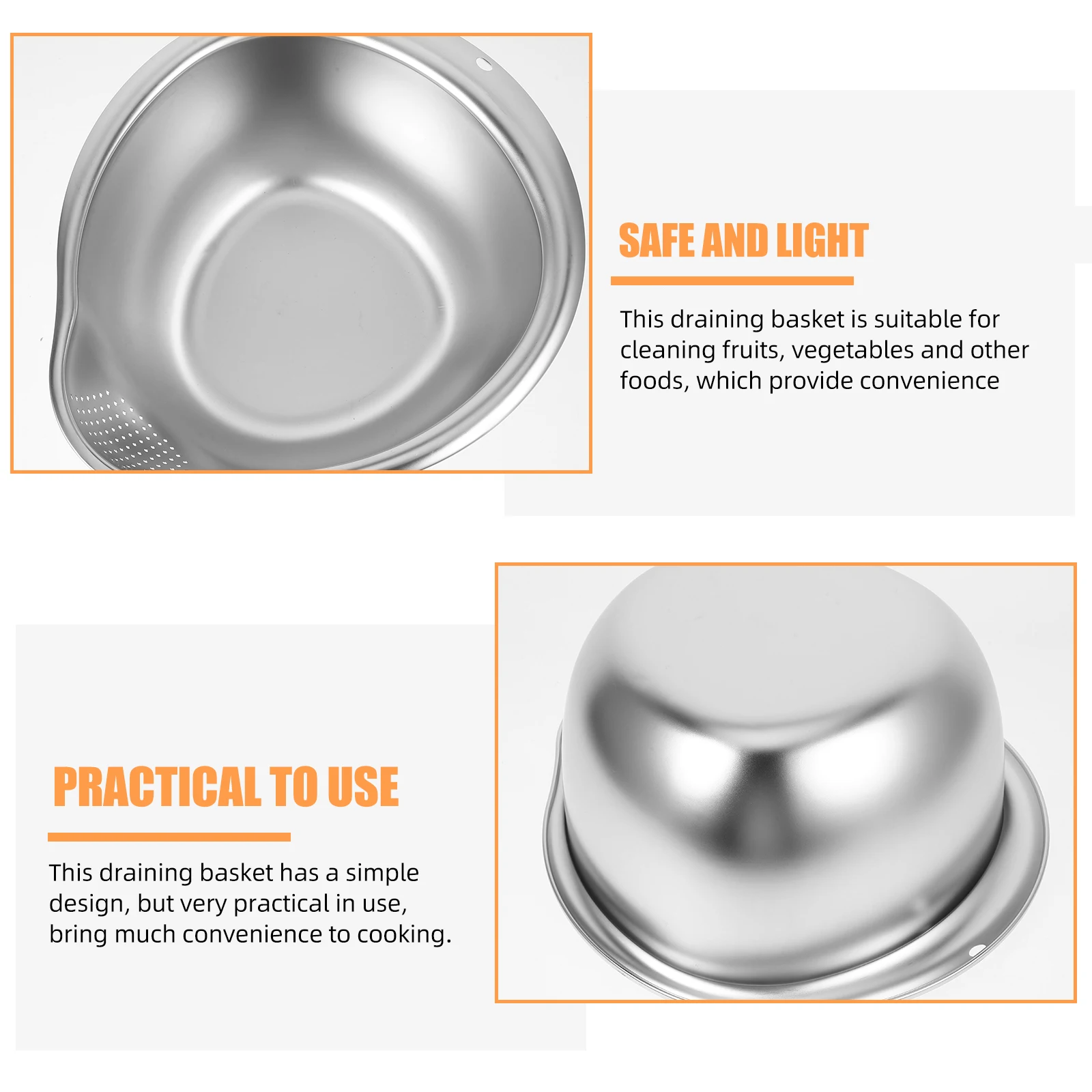 

Stainless Steel Fine Mesh Strainer Vegetable Basket Kitchen Rice Washer Drain Container Fruits Wash Strainers