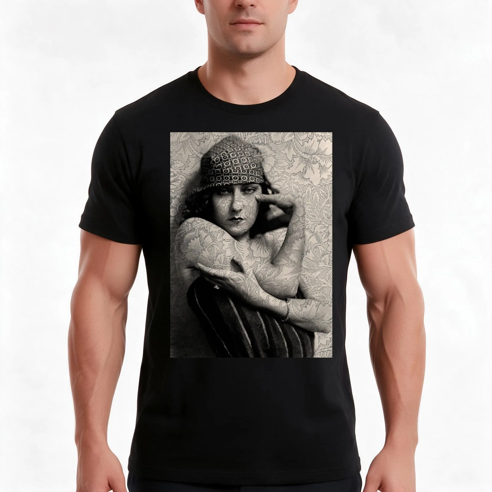 The Gloria Swanson Tattoo T-Shirt Summer Casual Cotton Tee Oversized Streetwear Tops Vintage Graphic Print Unisex Men Women