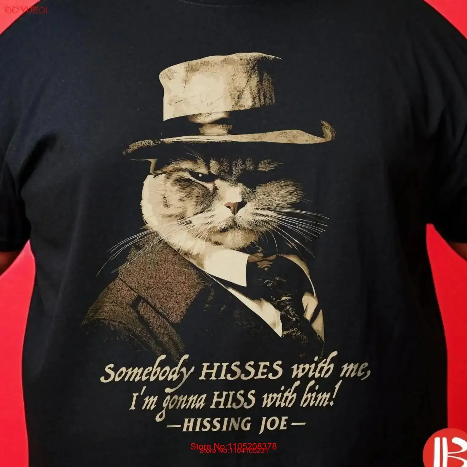 

Funny Cat Gangster T Shirt Somebody Hisses With Me Dad Kitten Lover vintage Washed Top For Everyday Wear homme Stylish fashion