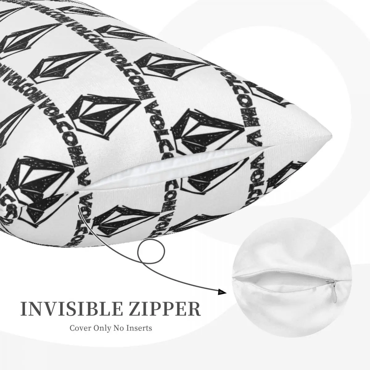 V-Volcom شعار مستطيل المخدة غطاء الوسادة ديكور غرفة نوم السرير المنزل الراحة رمي وسادة