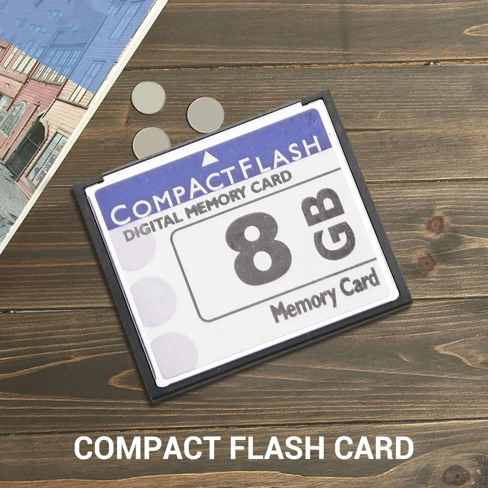 T35C Professional 8GB Compact Flash Memory Card(White&Blue)
