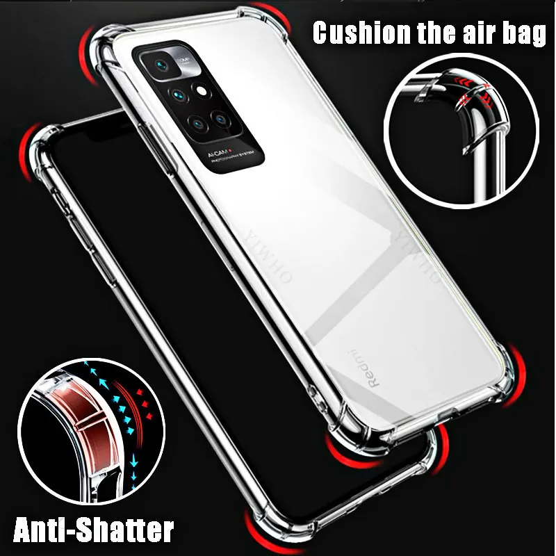 Soft Silicone Shockproof Case for Xiaomi Redmi Note 11 4G HD Transparent Covers Shell for Xiaomi Redmi Note11 4g 6.5\