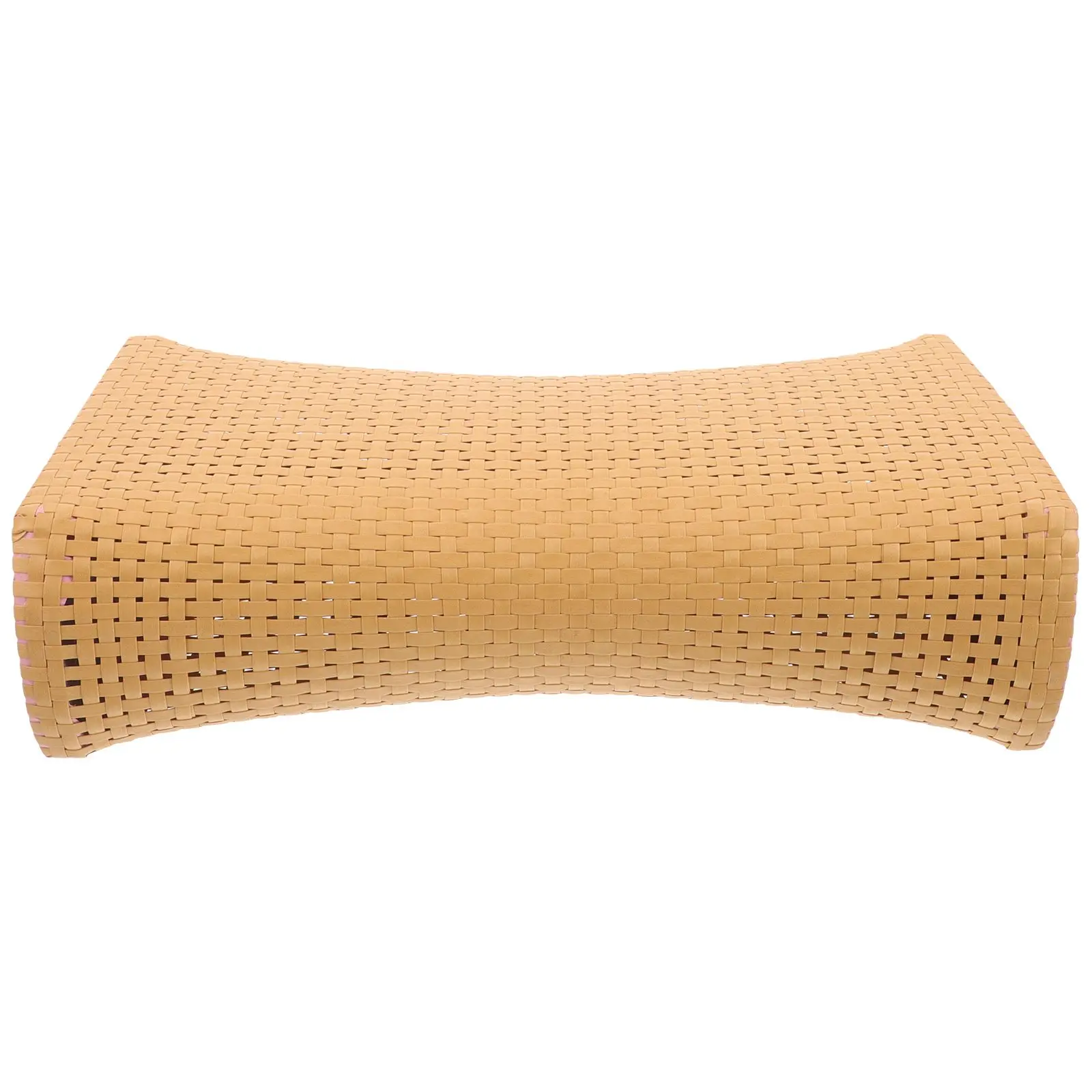 

Sauna Room Pillow Large Size Khaki Color Breathing Material Bath Pillow Neck Support Foam Cushion Simulated Rattan Woven Design