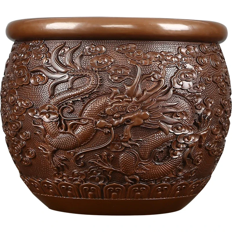 

Copper, dragon cylinder, ornament, door sea, copper cylinder, home entry, cornucopia