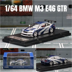 1/64 Bmw M3 E46 Gtr Speelgoedauto Model Diecast Miniatuur Behoefte Aan Snelheid Super Racing Rally Collectie Cadeau Voor Vriendjes Jongens 1:64