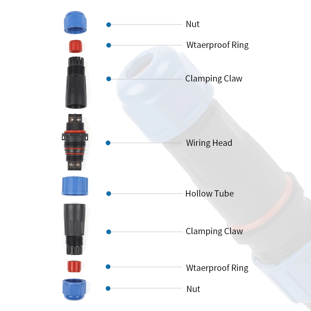 SP/LP16 Docking IP68 Waterproof Solderless Aviation Connector Male Female Plug Socket Electrical Wire Cable Connectors 2/3/4 Pin