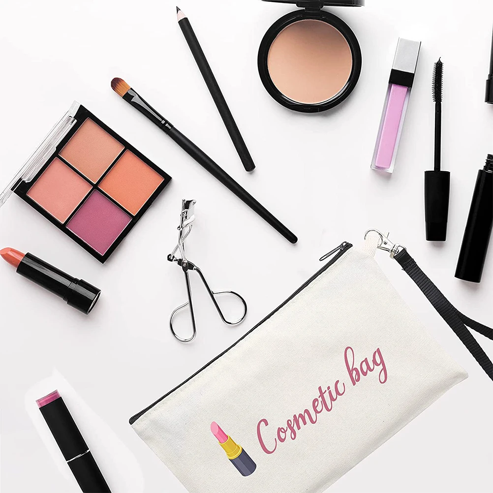 

10Pcs DIY Heat Transfer Blank Makeup Bags Canvas Pencil Case Sublimation Zipper Toiletry Travel Storage