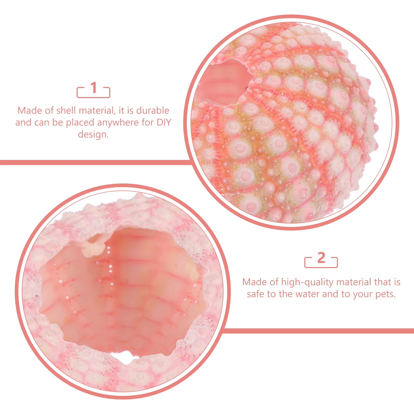 5Pcs Sea Shell Decorations Aquarium Fish Tank Home Office Desktop Accessories Crafts HighQuality Safe Material Rich Color