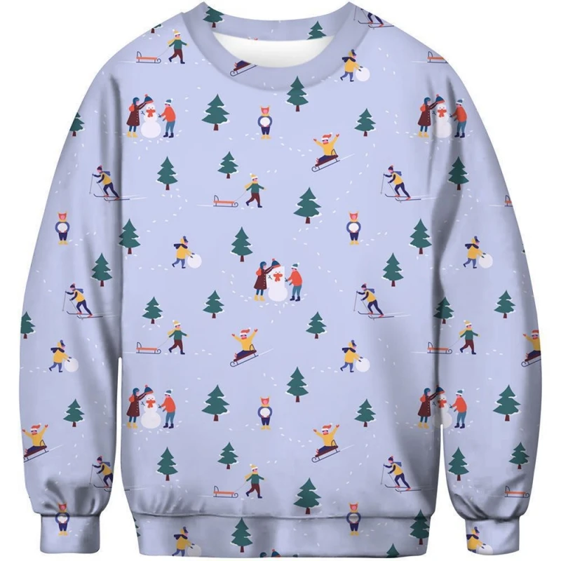 2025 Christmas Sweatshirt For Men Snowman Cute Candy Socks Ugly Sweater Fashion Unisex Streetwear Xmas Y2k Female Tracksuit Tops