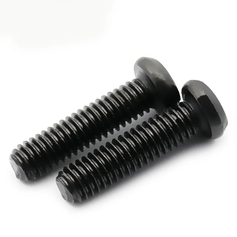 100pcs/lot Cross Recessed Pan Head Screw M1 M1.2 M1.6 M2 M2.5 M3 M4 M6 Carbon Steel Black Phillips Machine Screw GRADE 4.8