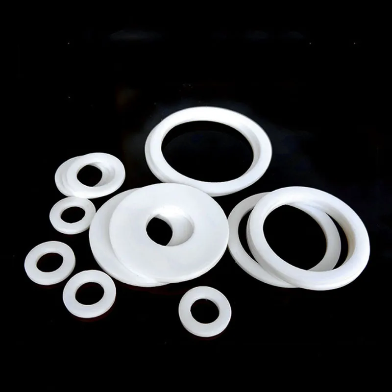 PTFE Flat Gasket Sealing Ring Washer Spacer Shim Pad F4 Heat Resist White