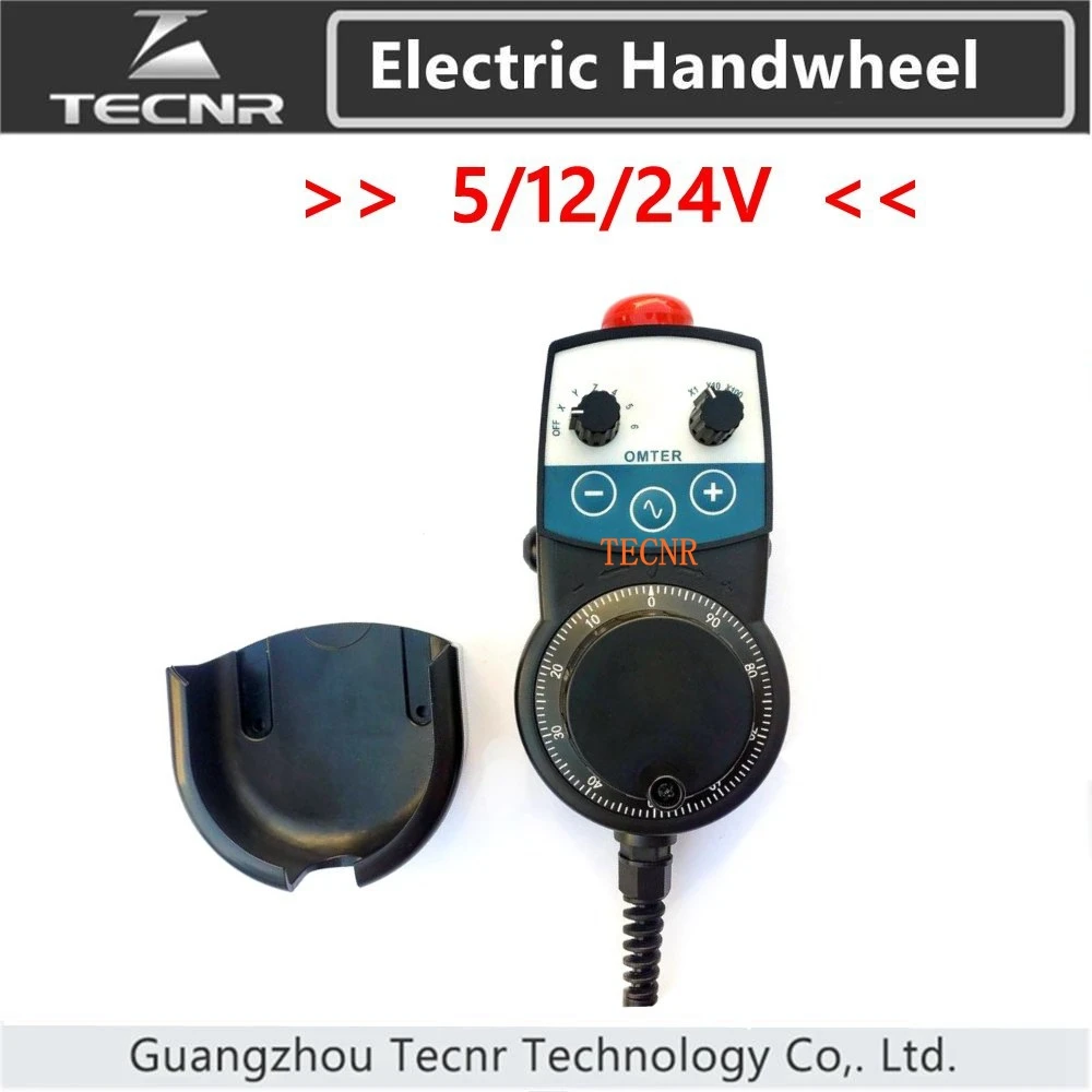 

4 6 Axis MPG Universal Pendant Handwheel manual pulse generator 5V 12V 24V for cnc router machine TECNR