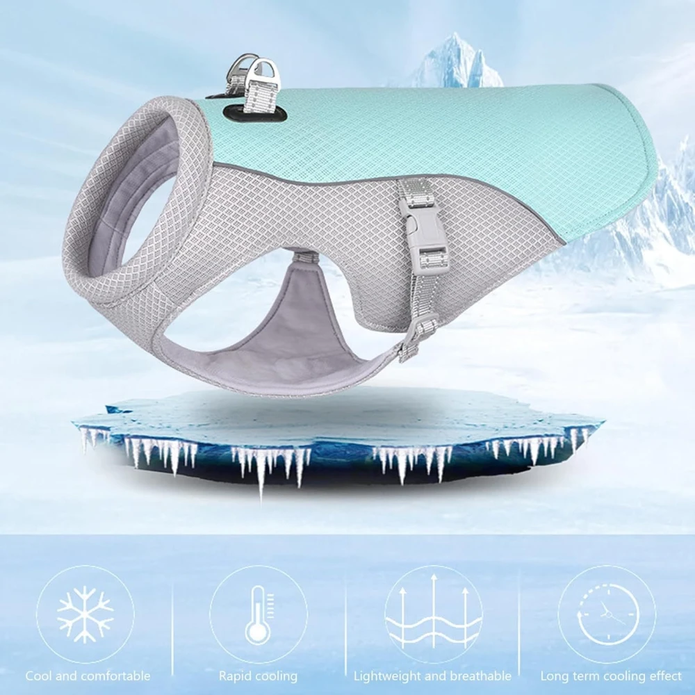 Chaleco refrigerante para perros: arnés transpirable y protector solar - imagen 4