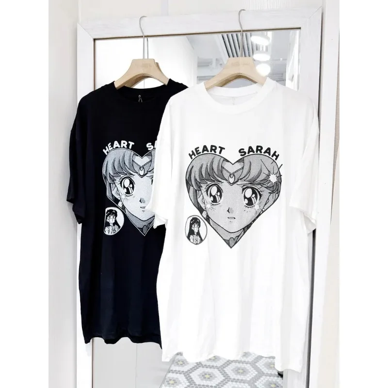 2026 Japanisches Sailor Moon Retro T-Shirt im Oversized-Stil für Männer und Kinder, Sommer-Neuheit, Retro Streetwear für Männer und Frauen
