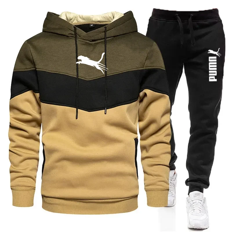 Fashion NewTracksuit For Men Hoodie Fitness Gym Clothing Men Running Set Sportswear Jogger Men\'S Tracksuit Winter Suit Sports