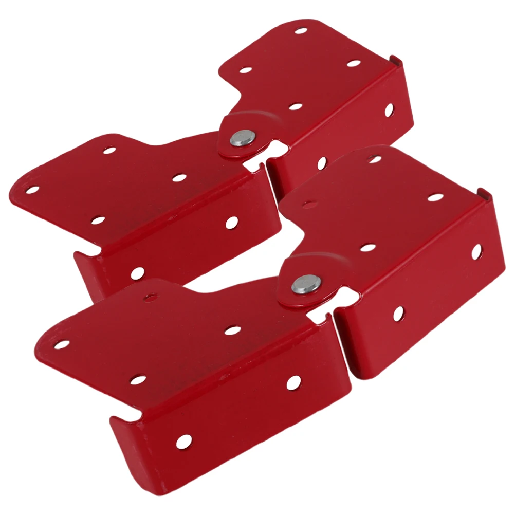 

2pcs Attic Hinge Reinforced Herringbone Tie Rod Foldable Replacement Kit Anti Slip Screws Red Hardware Fixing Rod Step