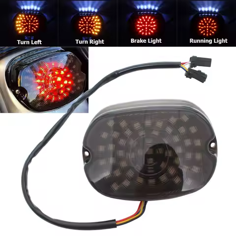 Motorcycle Led Tail Light Brake Turn Signal Rear Lights For Harley Dyna Softail Fat Boy Sportster 883 Touring Road Electra Glide