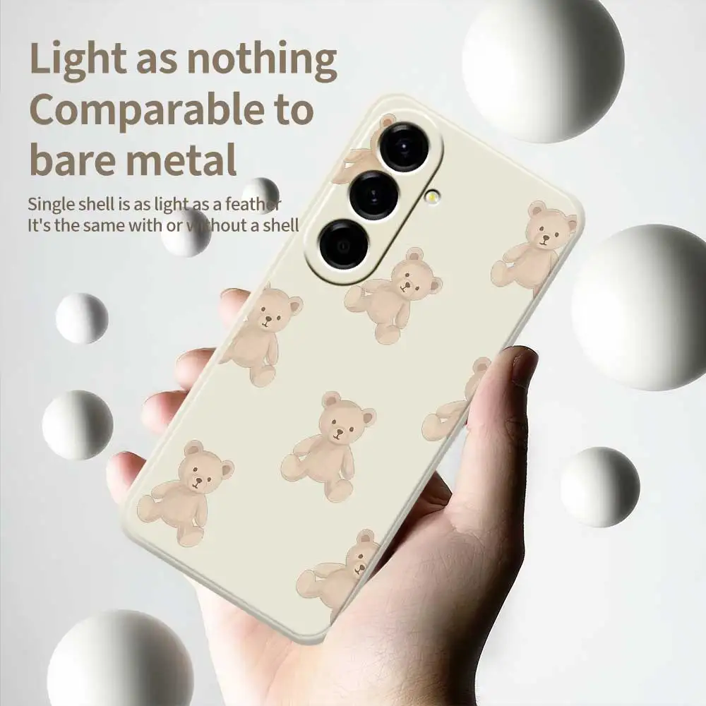 Funda de teléfono con patrón de oso para Samsung Galaxy S25 S24 S23 S22 S21 S20 Ultra Plus S10Plus S24FE S23FE S22FE S21FE S20FE