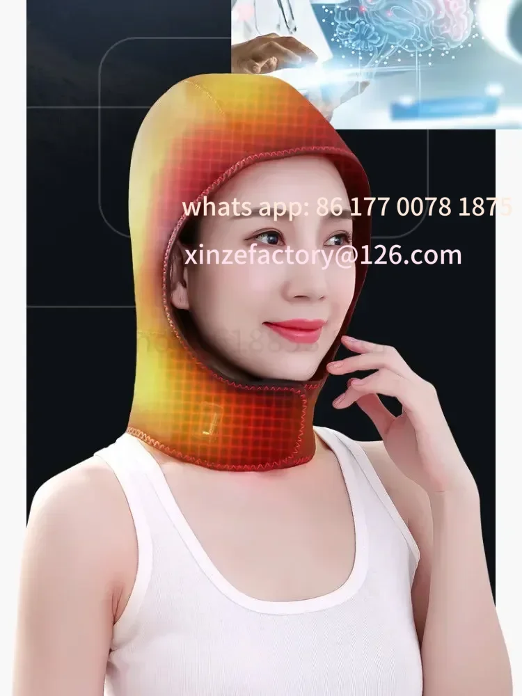 Customizable Electric Heating Head and Neck Protection Cap Moxibustion Hot Compress Heating Caps Far-infrared Cold and Windproof
